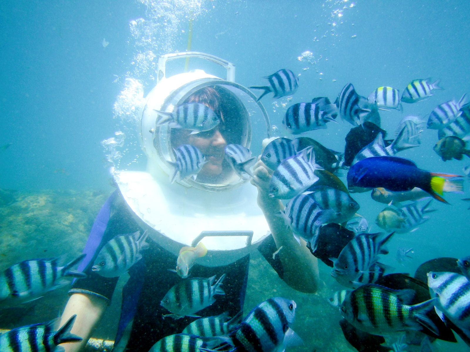 Развлекательный центр Ocean World на острове Хон Рой в архипелаге Антхой: морские виды спорта, площадка для сноркелинга и за доплату Sea Walking в шлеме, парасейлинг и прогулки на гидроцикле во время экскурсии по южным островам.